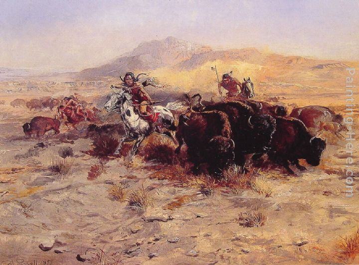 Charles Marion Russell Buffalo Hunt